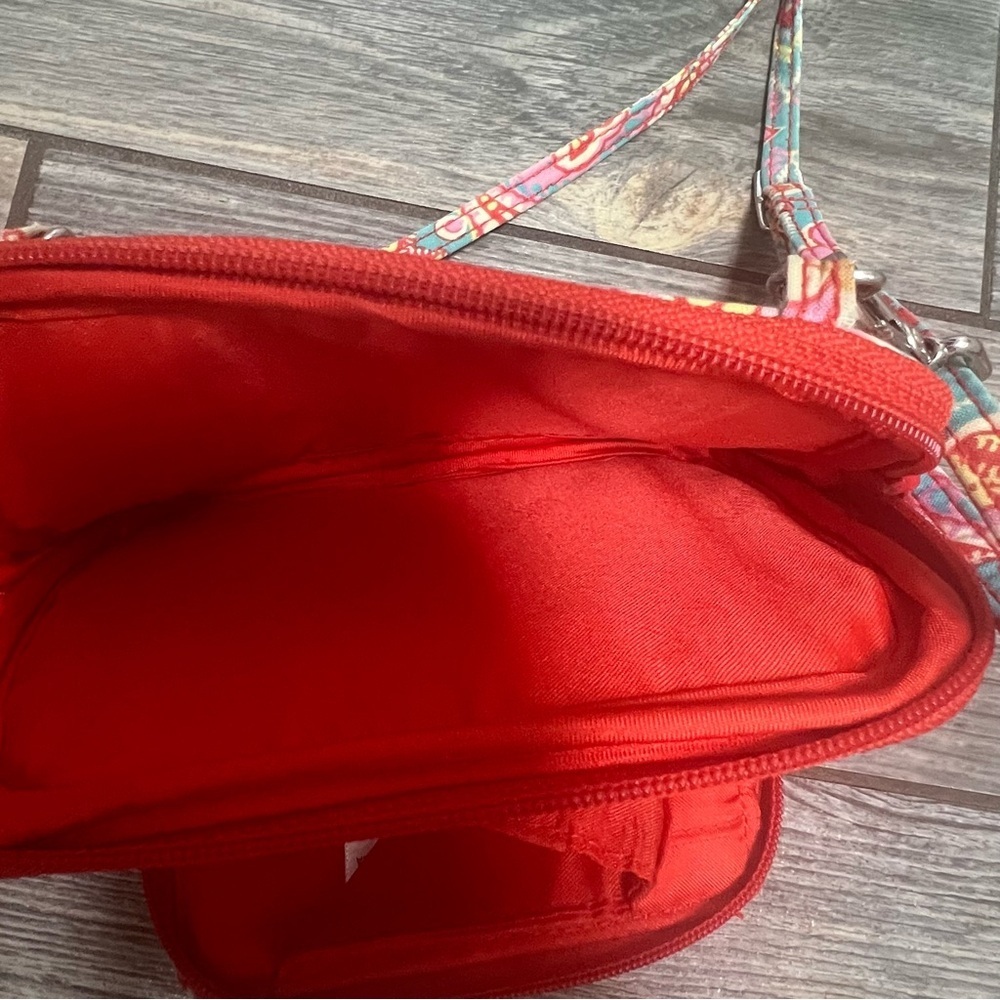 Vera Bradley Paisley in Paradise Small Crossbody Purse Phone Bag Built in Wallet - Picture 7 of 11